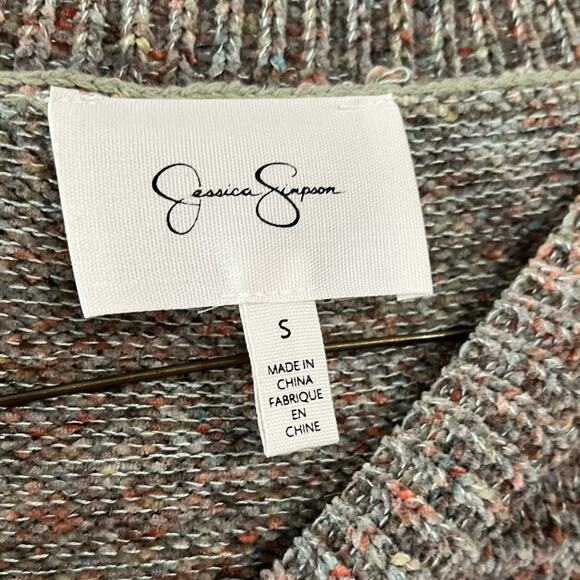Jessica Simpson Women’s S Heathered Knit Earthy Sweater 3/4 Sleeve, Small - Picture 9 of 11